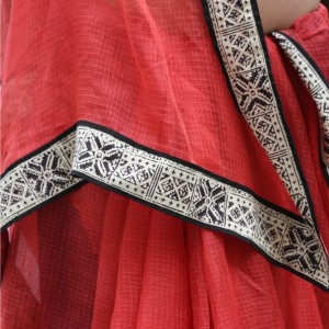 Orange-Red-Kota-Cotton-with-Kalamkari-border-1-600x600